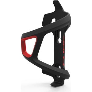 CUBE Bottle Cage HPP/R - Bidonhouder - Linkshandig - Lichtgewicht - Zacht kunststof - Zwart/Rood