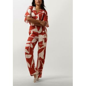 Another Label Nena Graphic Jumpsuit S/s Jumpsuits Dames - Rood - Maat M