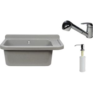Gootsteen 50 cm x 34 cm met Afvoer voor Commerciële Ruimtes en Tuinen