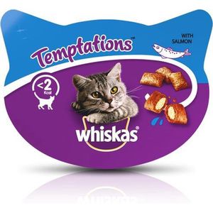 6x Whiskas - Temptations met zalm - 60g