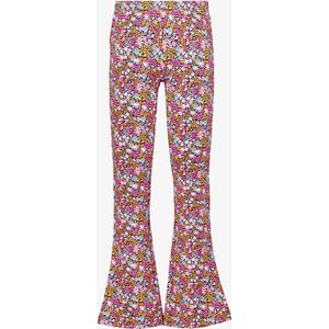 TwoDay flared meisjes broek roze met print - Maat 170