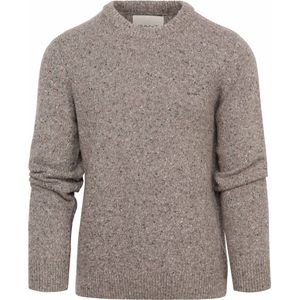 Gant - Trui Lamswol Melange Grijs - Heren - Maat XXL - Regular-fit