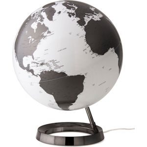 Globe Bright Houtskool grijs 30cm diameter kunststof voet met verlichting