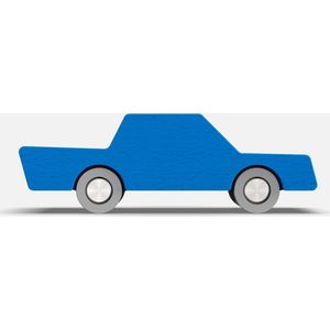 Waytoplay heen&weer houten auto - blauw (blauw gekleurd hout)