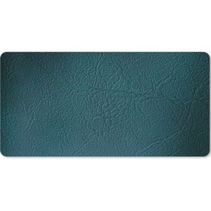 Muismat XXL - Bureau onderlegger - Bureau mat - Leer - Lederlook - Groen - Blauw - 80x40 cm - XXL muismat