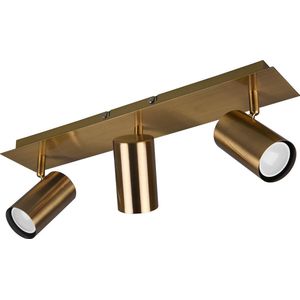 LED Plafondspot - Torna Monla - GU10 Fitting - 3-lichts - Rond - Antiek Koper - Aluminium