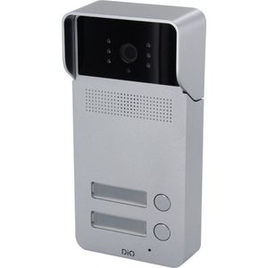 DiO 2-knops buitenstation voor bedrade videofoon intercom - Geschikt voor DIOVDP-MS01 & DIOVDP-MS02 - Voor meerdere appartementen