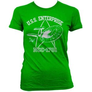 Star Trek Dames Tshirt -2XL- U.S.S. Enterprise Groen