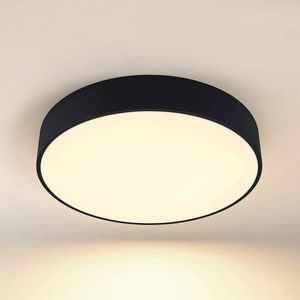 Arcchio - LED plafondlamp - 1licht - metaal, acryl - H: 10 cm - zwart, wit - Inclusief lichtbron