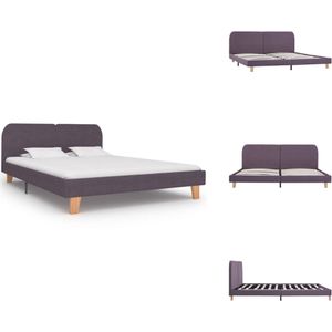 vidaXL Bedframe - Bedframes - Bed - Bedden - Bedframe stof taupe 180x200 cm