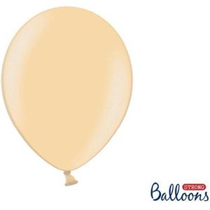 Strong Ballonnen 30cm, Metallic Bright oranje (1 zakje met 100 stuks)