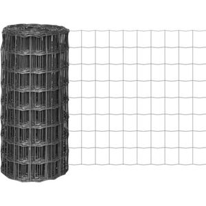 vidaXL - Euro - hek - 10x0,8 - m - staal - grijs