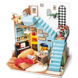 ROBOTIME Miniature Dollhouse DG141 Joy's Peninsula Living Room