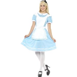 Smiffy's - Alice In Wonderland Kostuum - Wonderlijk Fraaie Alice - Vrouw - Blauw - Medium - Carnavalskleding - Verkleedkleding