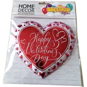 Home decor, muur decoratie ballon sticker Happy Valentine's day