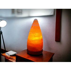 Zoutlamp Nachtlampje - CONE LAMP - Himalayazout -Nachtlamp - Tafellamp slaapkamer - 20cm - 2Kg