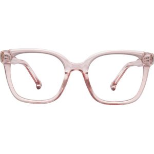 ™Monkeyglasses Annika 09 Shiny pink BLC + 0,5 - Leesbril - Blauw Licht Bril - 100% Upcycled - Danish Design