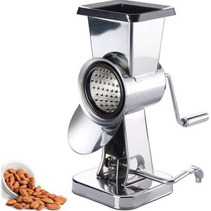 Raspmachine , roestvrij staal, met 2 snijtrommels en zuignap, hoogte: 21 cm, roestvrij staal/kunststof, Exklusiv, zilver/zwart- 454 gram