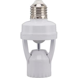VD WEIDE ENTERPRISE - Automatische Bewegingssensor Lichtaansluiting - PIR Motion E27 Schroeflampadapter - Bewegingsgeactiveerd - Automatisch aan/uit - Bewegingsbeveiliging - Gloeilampaansluiting - Binnen .