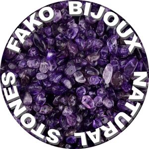 Fako Bijoux® - Stukjes Natuursteen - Natuursteen Chips - Stukjes Onregelmatige Natuursteen Split In Doosje - 5-8mm - 60-70 Gram - Amethist