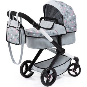 Bayer Design 17007AA Combi Poppenwagen Xe - Ta - Grij - Roz - Sterren