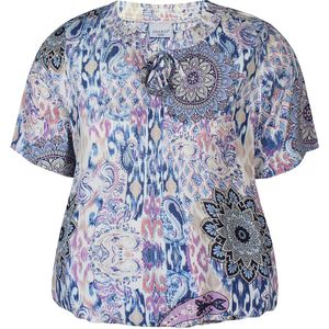 Zhenzi Lyne blouse cornflower blue maat XL=50/52