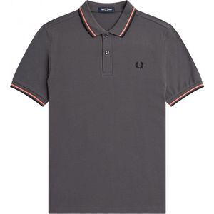 Fred Perry - Twin Tipped Shirt - Grijs met Roze Polo-XXL