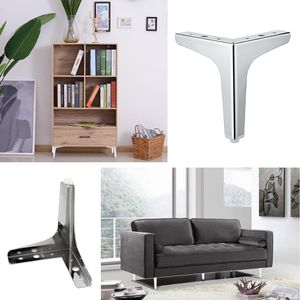 15 cm metalen bankpoot 4 stuks moderne meubelpoten bank meubels verhoger poten doe-het-zelf meubels vervanging poten voor tv-kast Ottomaanse sofa kast, Zilver