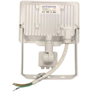 Outdoor LED-projector 20W IP65 wit met schemering bewegingsdetector - Wit licht