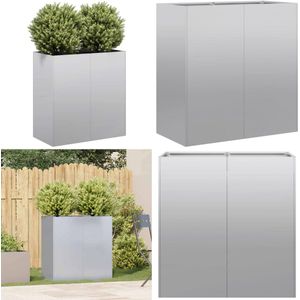 vidaXL Plantenbak 80x40x80 cm gegalvaniseerd staal - Plantenbak - Plantenbakken - Plantenpot - Plantenbak Standaard