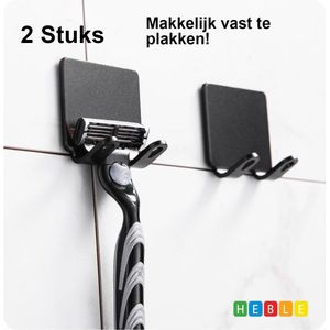 *** 2x Premium Zwart kleurig Scheermeshouder - Scheren - Opbergen - Veilig - van Heble® ***