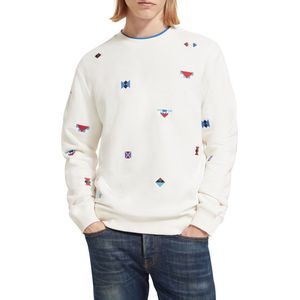 Scotch & Soda AOP Embroidery Trui Mannen - Maat L