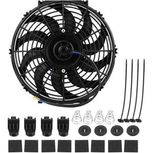 Motorkoelventilator auto 12 inch 12 V 80 W 10 messen universeel ABS staal 800 CFM 2000 tpm montageset - HTML Content .