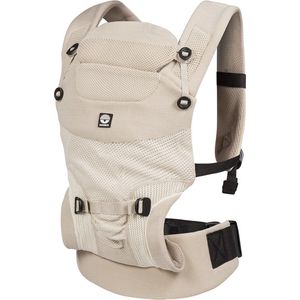 Dooky Draagzak - Terra Nova - 3,5-15kg - Beige - Draagbaar op 3 manieren - Ergonomische zit M-positie - Verstelbaar - Ademend