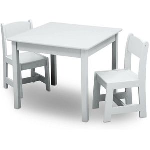 Delta Children MySize - Kindertafel en Stoelen - Met 2 Stoelen - Wit