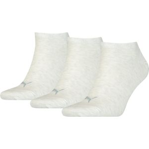 Puma 3-Paar Sneaker sokken - Katoen - Invisible - Lage enkelsokken voor dames en heren - 46 - Crème