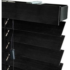 Dutchblinds Bamboe Jaloezieën 50mm - Zwart - 40 x 250 cm - Raamdecoratie op maat