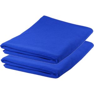 4x stuks Blauwe badhanddoeken microvezel 150 x 75 cm - ultra absorberend - super zacht - handdoeken