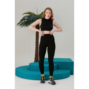 Harmony Hustle - Sportlegging dames - Large (L) - Sportkleding Dames - Sportlegging - Push up Legging - Shape Legging - Sportlegging Dames High Waist - Hardloopbroek Dames - Legging - Zwart - Yoga Legging - Vormgevend