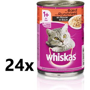 Whiskas - Blik - Adult - Brokjes in Saus - Rund - 24x400g