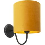 QAZQA - Klassieke Wandlamp voor binnen - 1 lichts - D 295 mm - Zwart Goud - Woonkamers-sSlaapkamers-sKeuken
