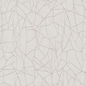 Grafisch behang Profhome 399341-GU vliesbehang licht gestructureerd met abstract patroon glanzend grijs wit 5,33 m2