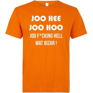 T-shirt oranje Joo Hee Joo Hoo Joo F*cking Hell Wat Bizar | race supporter fan shirt | Grand Prix circuit Zandvoort 2021 | Formule 1 fan | Max Verstappen / Red Bull racing supporter  | maat 3XL