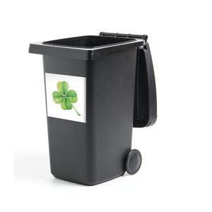 Container sticker Aquarel Planten - Aquarel klaver Klikosticker - 40x40 cm - kliko sticker - weerbestendige containersticker