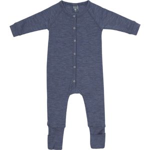 Smallstuff Merinowol - Wollen boxpakje - Denim blauw - wol - 44 t/m 86 - omslagvoetjes - Deens Design