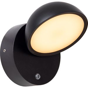 Lucide FINN - Wandlamp Binnen/Buiten - LED - 1x12W 3000K - IP54 - Zwart