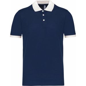 Proact Poloshirt Sport Pro premium quality - navy/wit - mesh polyester stof - voor heren L