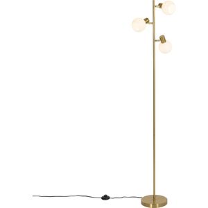 QAZQA anouk - Art Deco Vloerlamps-sStaande Lamp - 3 lichts - H 150 cm - Goud - Woonkamers-sSlaapkamers-sKeuken