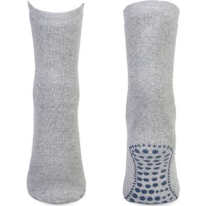 Basset Antislip sokken met ABS noppen 1 paar - 46 - Grijs.