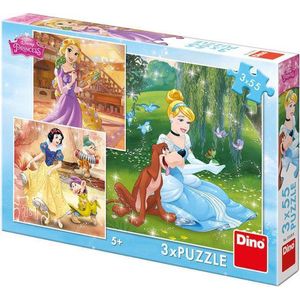 Puzzel Disney Princess 3 x 55 stukjes